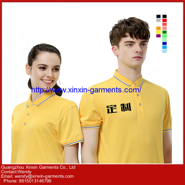 Casual Slim Fit Guangzhou Manufacturer Stripe Button Men's T Polo Shirt (P304)