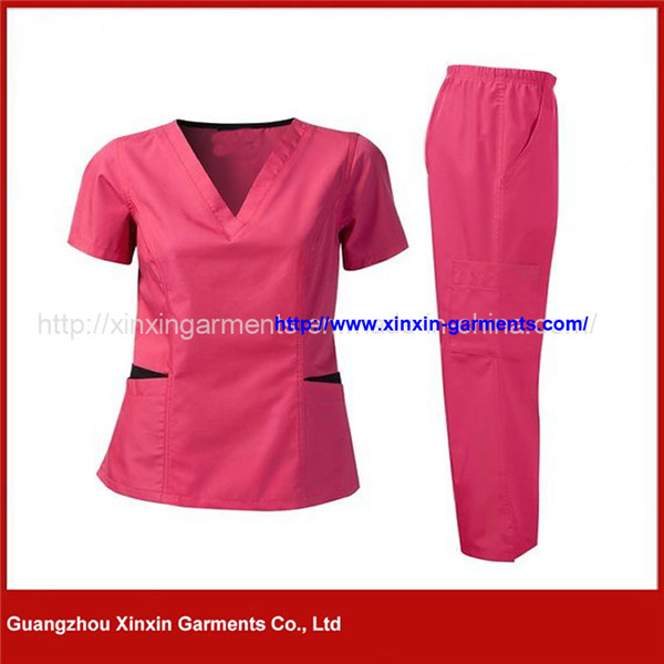 Cheap Customized Fashion Hospital Medical Uniforms Nursing Scrubs (H23)