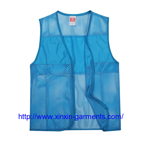 Cheap custom unisex advertising volunteer vest 104