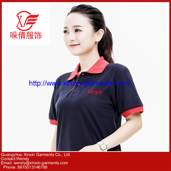 China Factory Custom Design Women Polo Tee Shirts (P299)