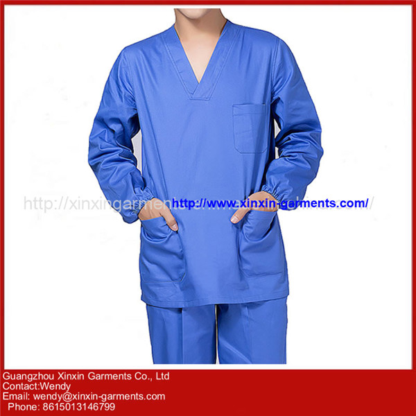 Classic Professional Blue Hospital Nursing Medical Scrubs Uniforms H51-1
