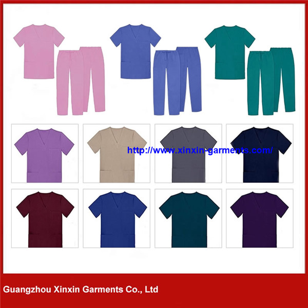 Cotton Colorful Wholesale Europe Hospital Medical Scrub Nurse Wear Uniform (H121)