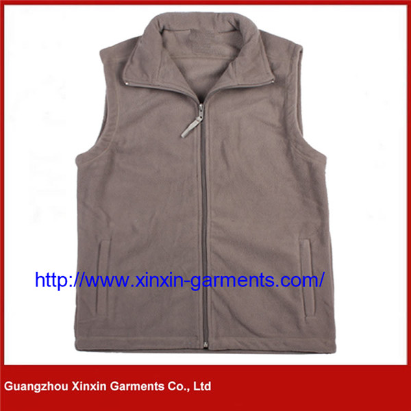 Csutom Cheap Fleece Sleeveless Jacket, Polyester Warm Fleece Vest for Sport (V37)