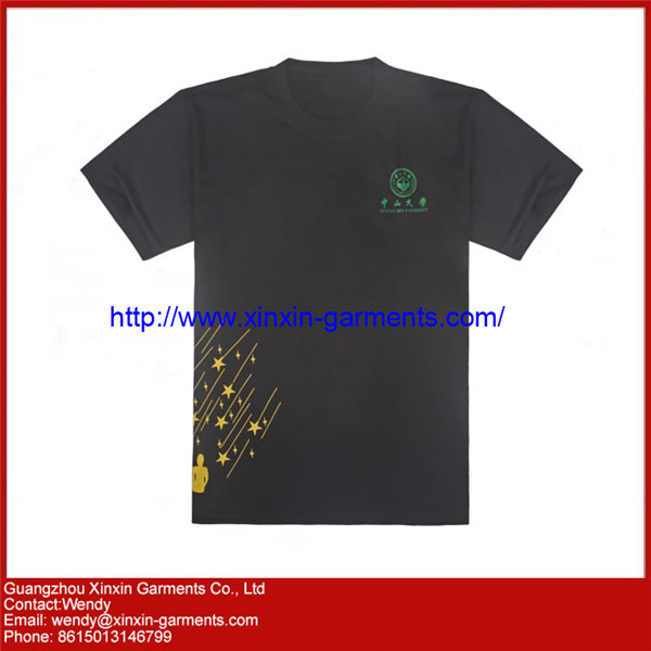 Custom Black Cotton Promotion t-shirt for Advertising (R36)