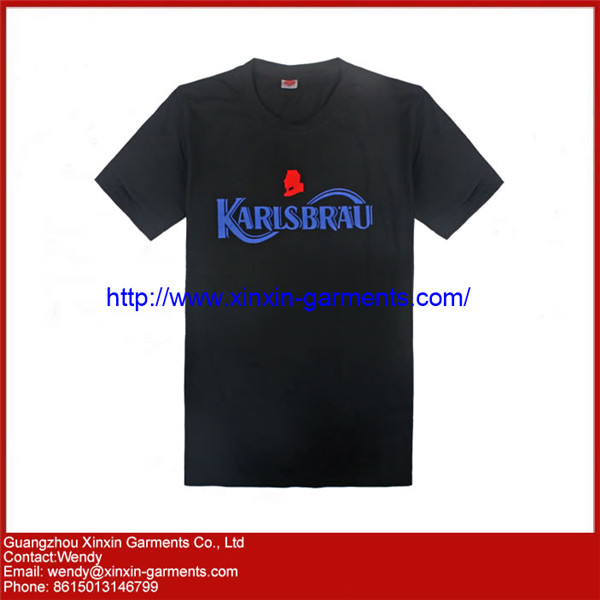 Custom Black High Quality Cotton Short Sleeve tshirts (R14)
