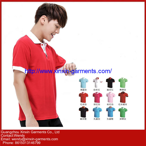 Custom Design 100% Cotton Men Blank Clothes Polo Shirts (P295)