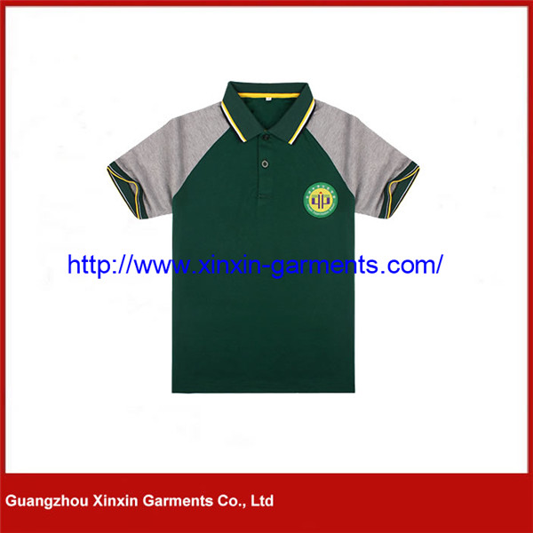 Custom Design 100% Cotton Pique School Wear Polo Shirts for Sports (U25)