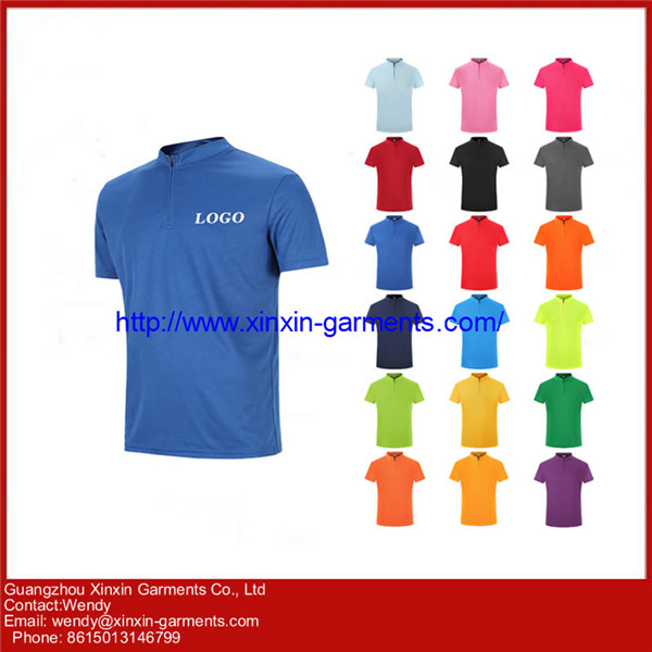 Custom Design 100% Polyester Fashion Blue Polo T Shirts (P210)
