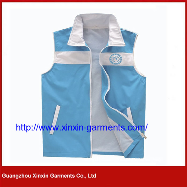 Custom Design Blue Printing Advertising Vest for Wholesale factory (V25)