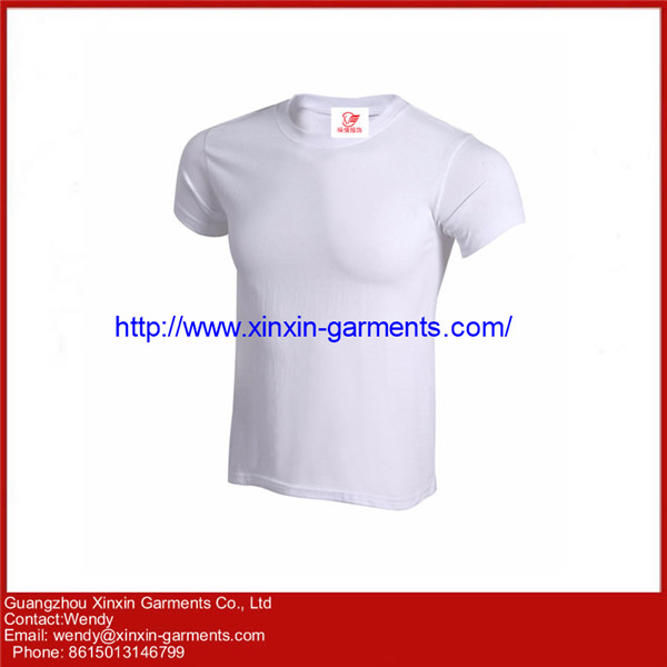 Custom Design Men Cotton Blank White T Shirts (R255)