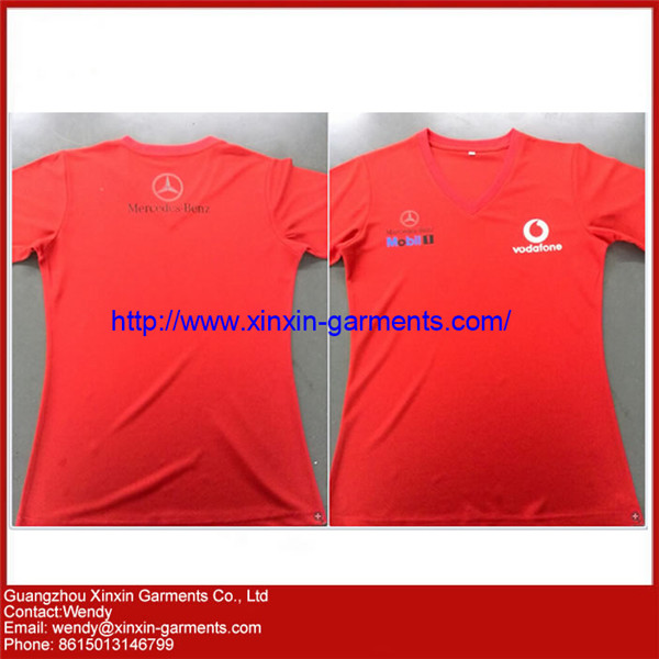 Custom Design Printing V Neck Women T Shirt (R87)