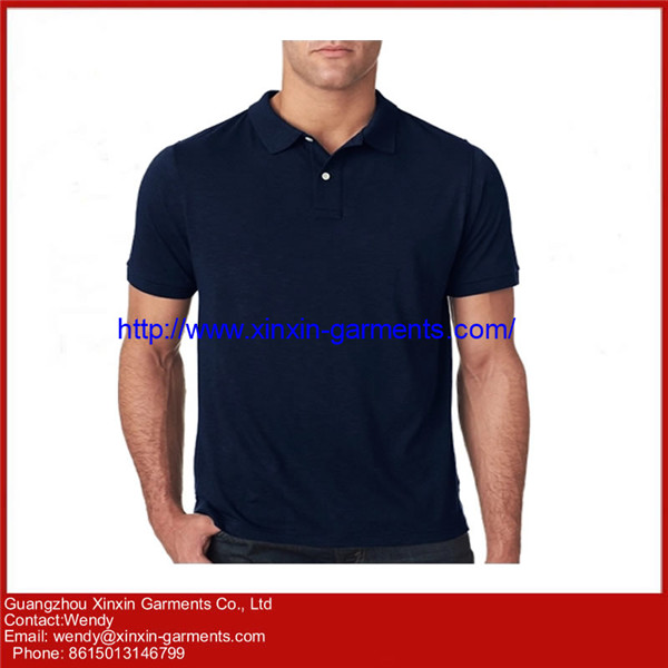Custom Embroidery High Quality 210gsm Thick Pique 65% Cotton Polo T Shirts (P253)
