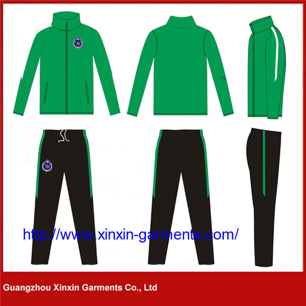 Custom High Quality Wholesale Football Matching Sports Soccer Training Tracksuits (T404)