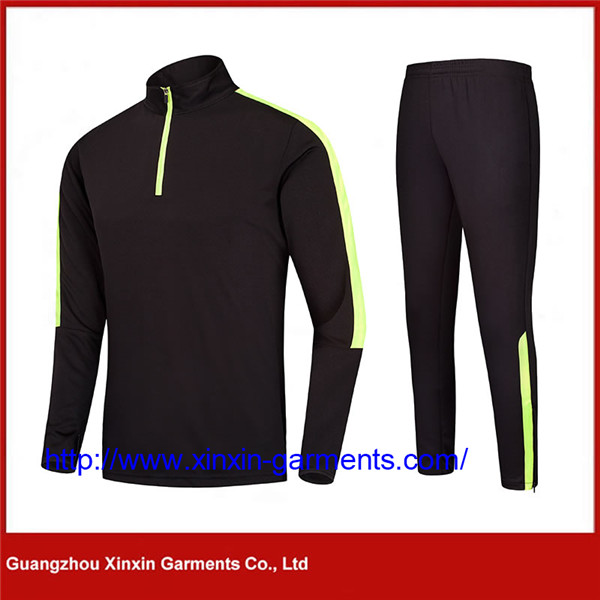 Custom Latest Design Mens Slim Gym Training Plain Fitted Tracksuit (T409)