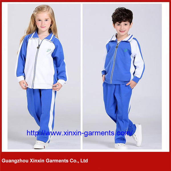 Custom Made Cheap Polyester Primary School Student's Tracksuit Uniform (U160)