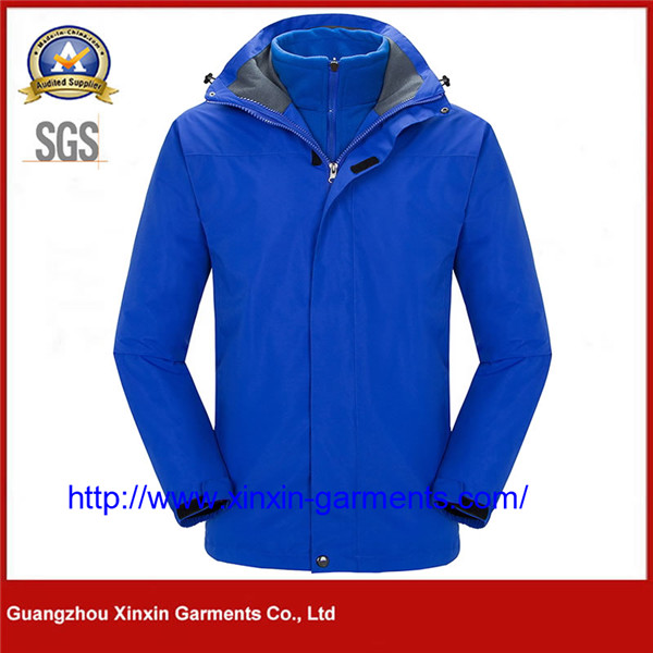 Custom Made Polyester Water Proof Outdoor Men's 3 in 1 Winter Jacket (J500)