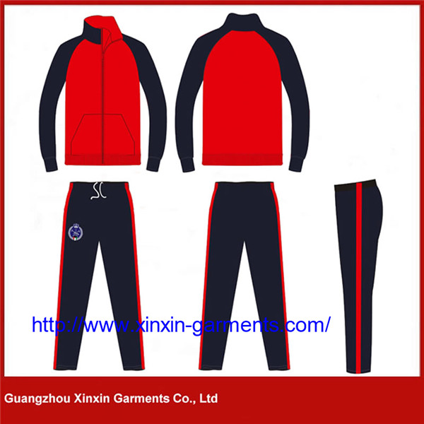 Custom Sports Tracksuits Jacket Wear Windproof Suit with High Quality Men Training (T406)
