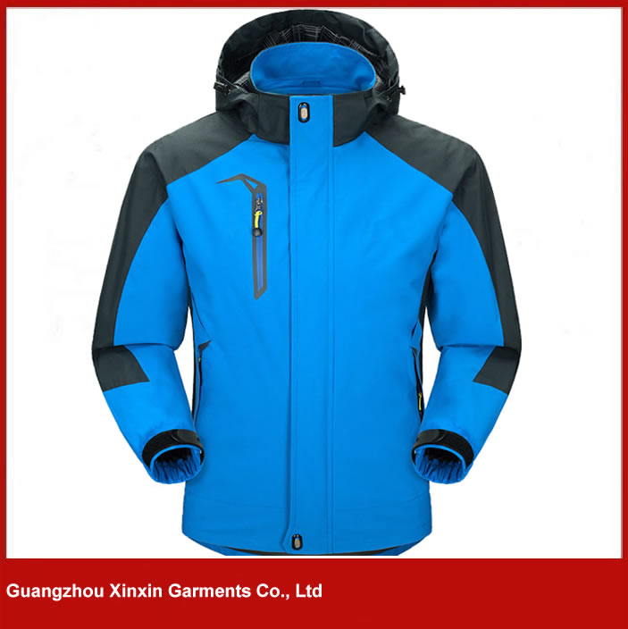 Custom design best quality blue outdoor windbreaker jackets for winter