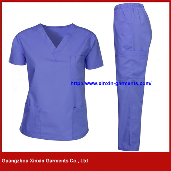 Elastic Fabric Sky Blue Medical Laboratory Uniform (H120)