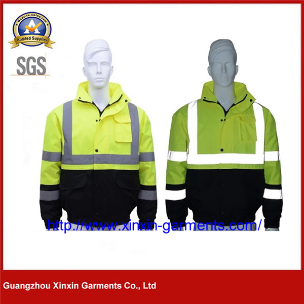 Engineer Hoodie Waterproof Reflective Insulated Men Hi-Vis Winter Safety Workwear Jacket W2355
