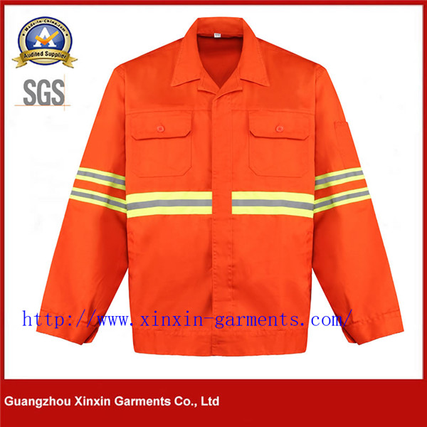Men Working Jacket With Shirt Collar And Concealed Nylon Zipper Cheap Men Protective Work Wear W950