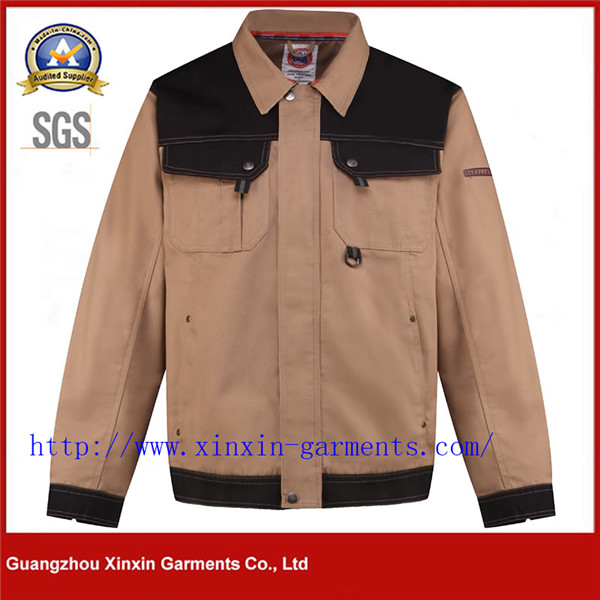 Factory Supply Brown Durable Cotton Duck Canvas Insulated Winter Mechanic Work Wear For Men W986