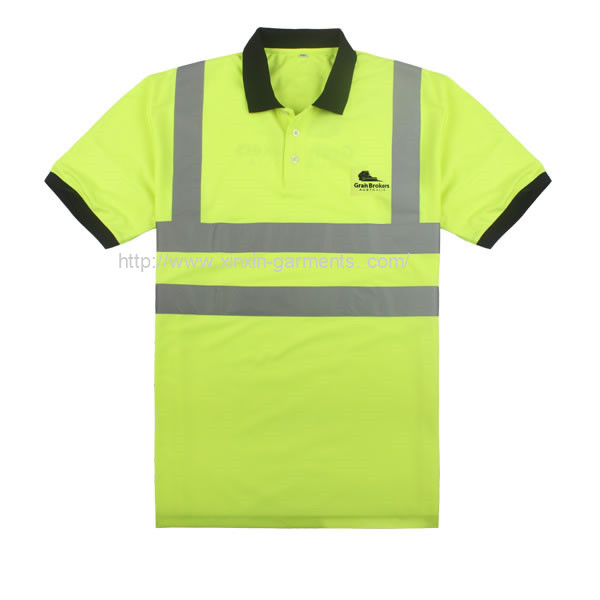 Factory Wholesale Reflector HI vis Polo Working Shirts for Safety Workers (W300)
