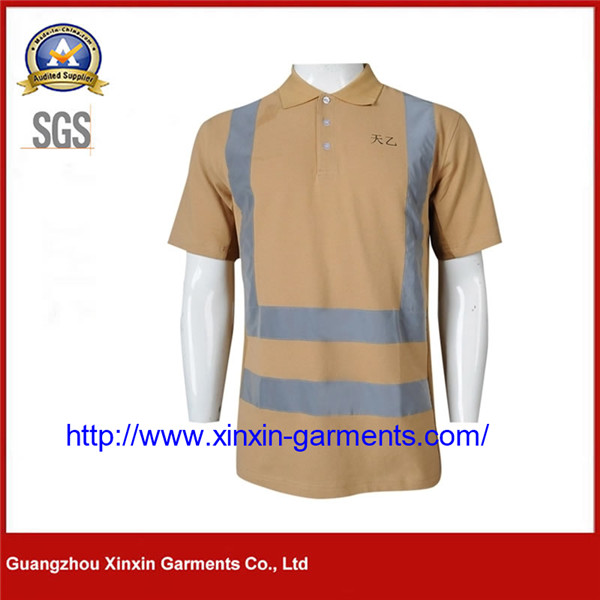 Fashion apparel short sleeve men cheap safety reflective t-shirt W2195