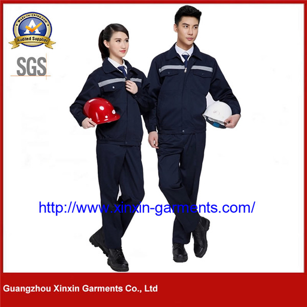 High quality Jacket and pants sets reflective work uniforms for mechanical workshop W2134