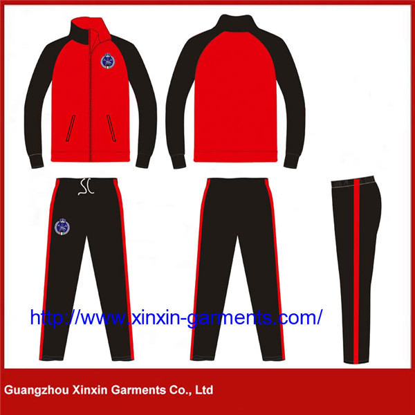 Light Weight Polyester Unisex Tracksuit Staff Uniforms with Custom Logo (T406)