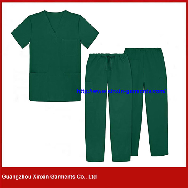 Low moq Small Quantity Fast Ship Clinic V-neck Medical Wear Unisex Sets Uniform (H121)