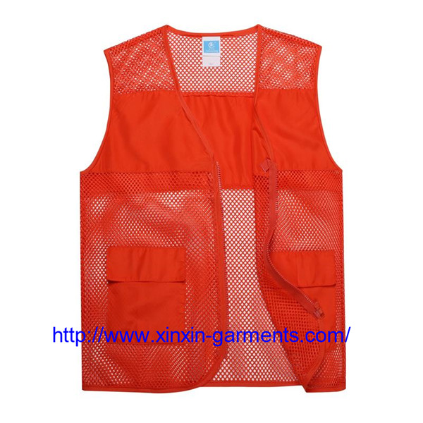 Men And Women Turn Down Collar Custom Logo Print Blank Volunteer Promotional Vest 103