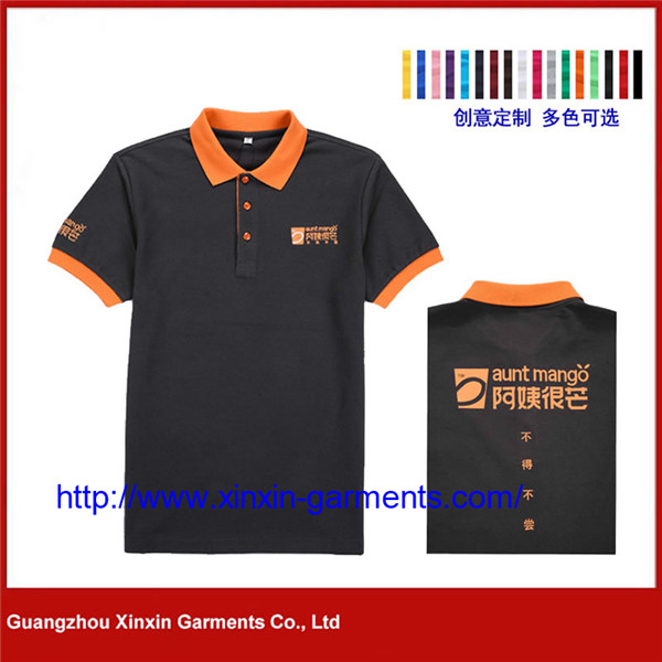 Men's Contrast Color Printed Polo Shirt (P438)