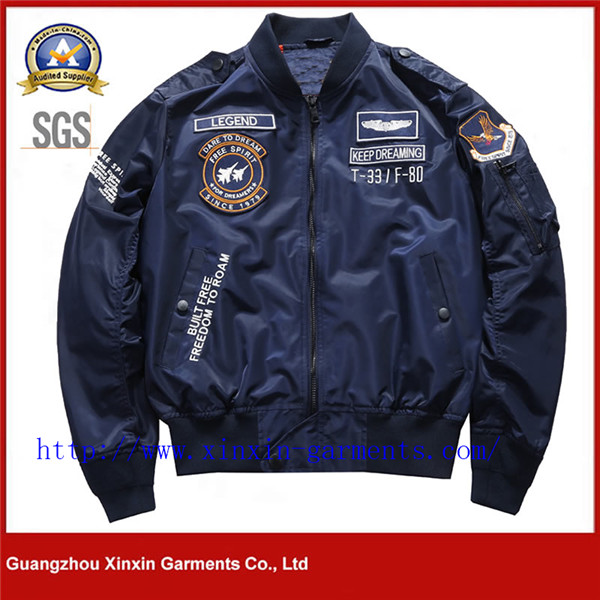 Men's Fashion Flight Casual Windbreaker Varsity Bomber Jacket (J580)