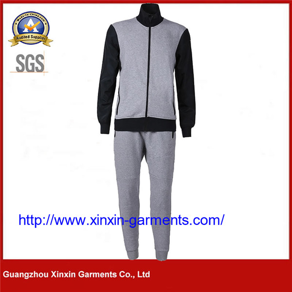 Men's Fleece Jacket and Joggers Pants Sweat Hoodie Tracksuit (T437)