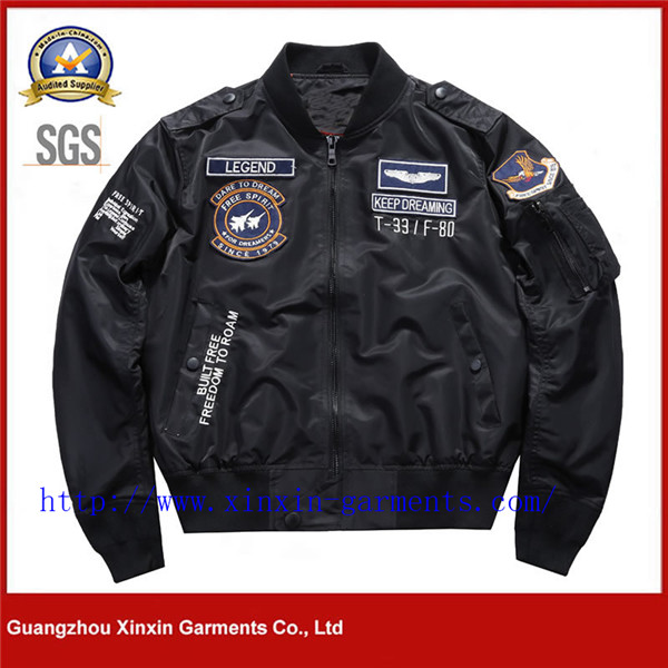 Mens Jacket with Utility Pocket Sports Jacket Bomber Jacket Hiphop Style Fashion Streetwear (J580)