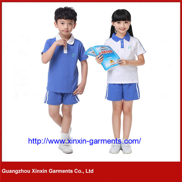 Unisex School Shirt for Primary Middle School Students Polo Shirt with Short Trousers (U123)
