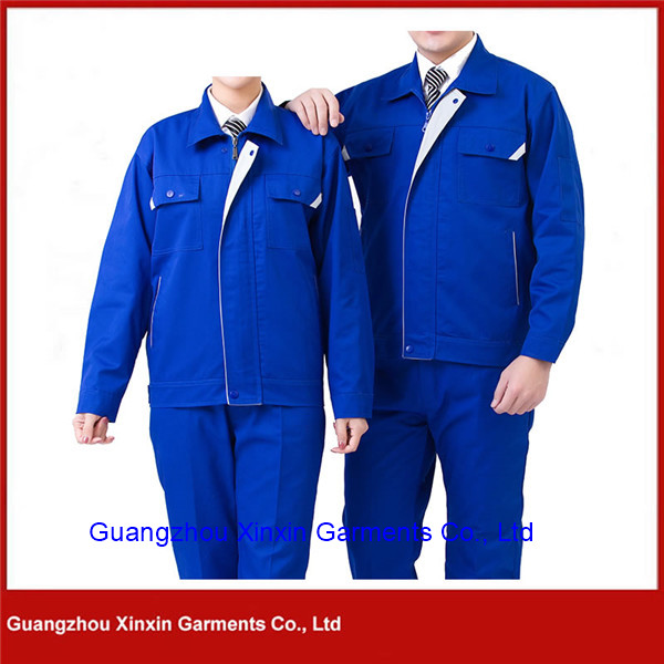 Navy Blue Reflective Long Sleeve 100%Cotton Anti-Static Workwear Uniform W682