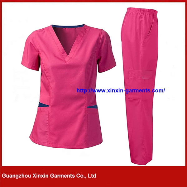 OEM Design Female Medical Nursing Surgical Dental Doctor Scrubs Top and Jogger Pants Suit (H118)