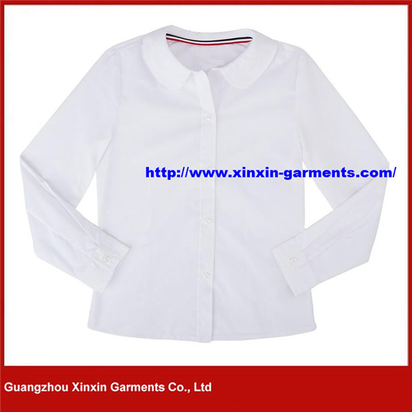 OEM High School Girls White Blouse Shirt School Uniform (U159)