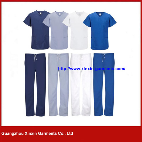 OEM Polyester Cotton Scrubs Medical Fashion Hospital Scrubs Uniforms (H134)