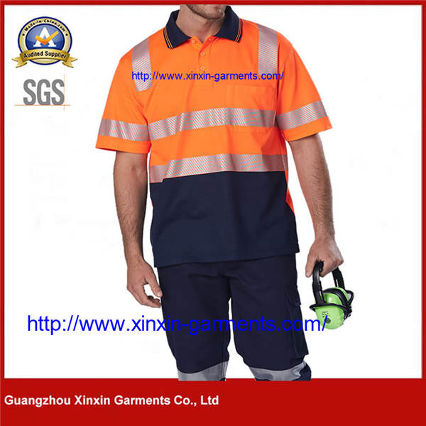 Polyester Cotton Work Coveralls Uniform with Reflective Tape W2515