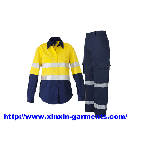 Professional Simple Airport Road Officer Safety Reflective Clothes (W877)
