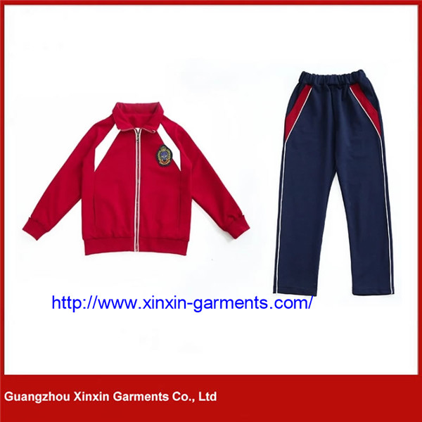 School Track Suits Sport Wear Primary School Uniform Designs (U163)