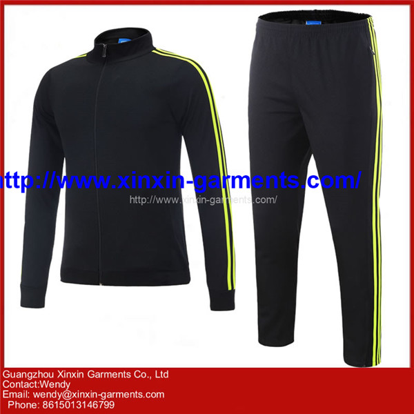 Solid Colors Dye Sports Wear Tracksuit Ambroidered Logo for Soccer Clubs T287-1