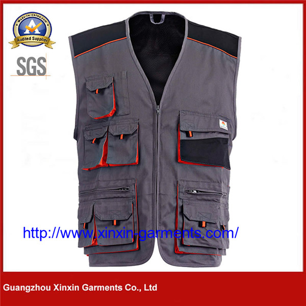 Supermarket Uniform Workwear with OEM Service, Cotton Twill Vest, Gilet W2294
