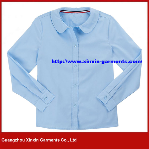 TC Soften High Cotton Hot Sale fashion Children Long sleeve Dress shirts Girl School Uniform (U159)