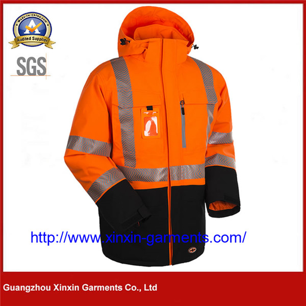 Unique Style Workwear Men Durable Waterproof Hooded Jacket Workwear Unioform For Sale W2161