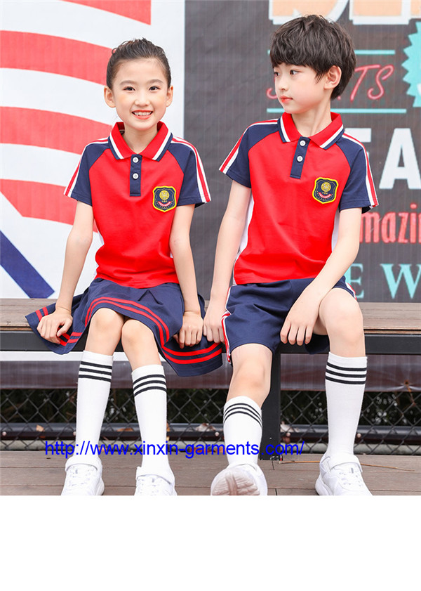 Unisex Custom Casual Cotton Polyester School Uniform for Students (U182)