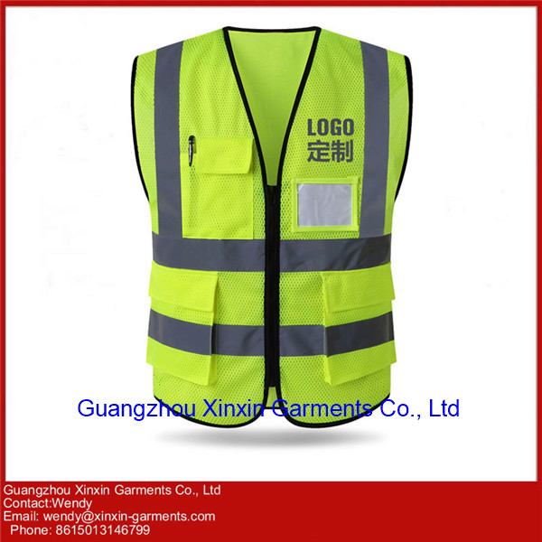Polyester Mesh Multi Pockets Public Worker Road Security Protective Reflective Safety Vest (W396)